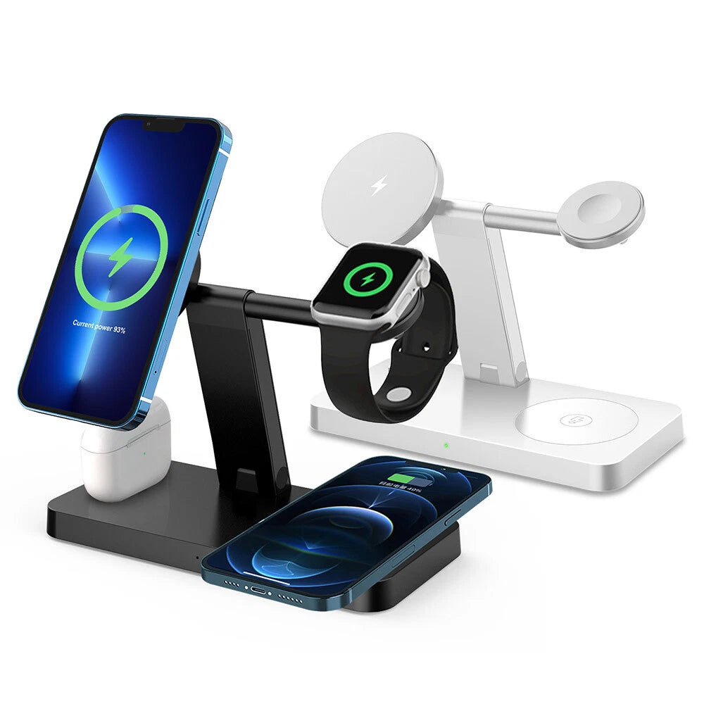 Premium 4-in-1 Foldable Magnetic Wireless Charging Station for iPhone, Apple Watch & AirPods